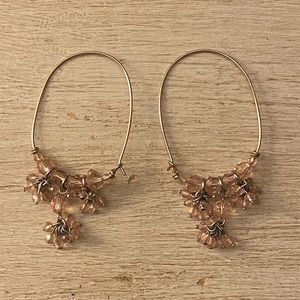 Anthropologie Rose Gold Dangle Earrings